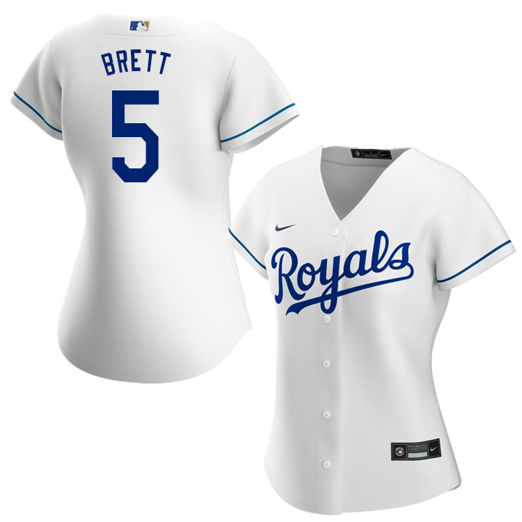 Nike Women #5 George Brett Kansas City Royals Baseball Jerseys Sale-White